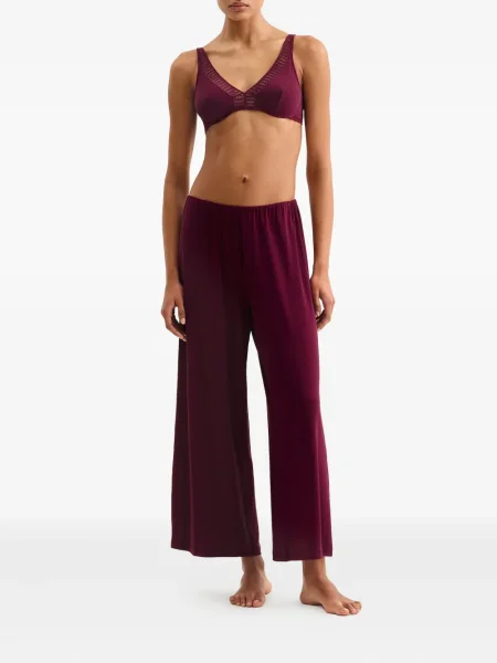 Sutien Eres cu dungi din dantelă violet