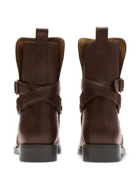 Botine Burberry cu cataramă maro