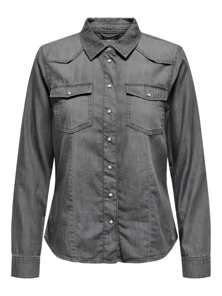 ONLY Bluză ONLALICE denim gri