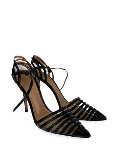 Pantofi cu toc Gianvito Rossi cu bretele negru