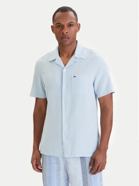 Tommy Jeans Cămașă deschis albastru