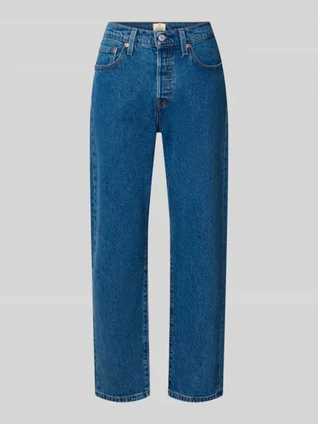 Jeansy o kroju mom fit z mieszanki bawełny model Levi's niebieskie