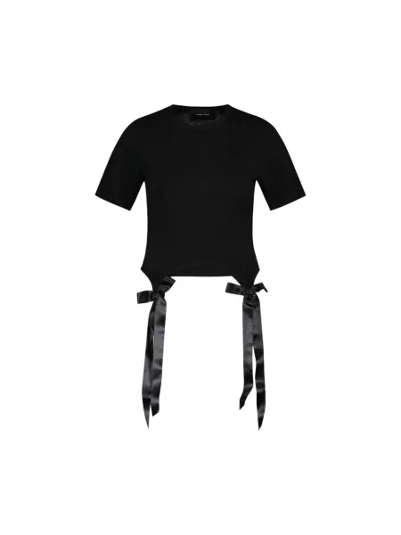Koszulka Simone Rocha z kokardką czarna
