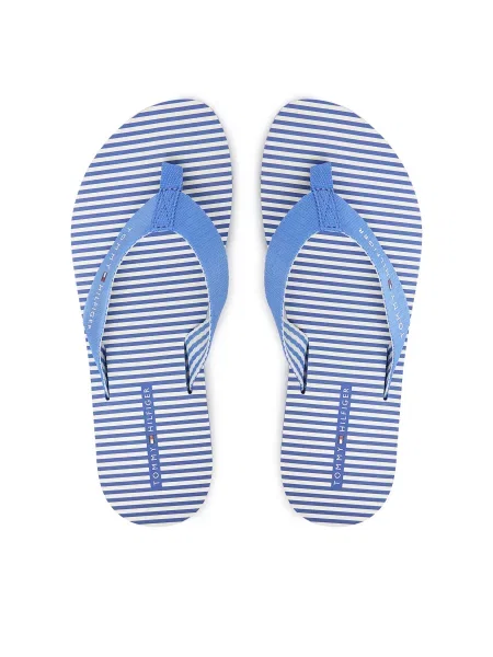 Tommy Hilfiger šľapky dámske TH ITHACA STRIPE SUMMER SANDAL modrá