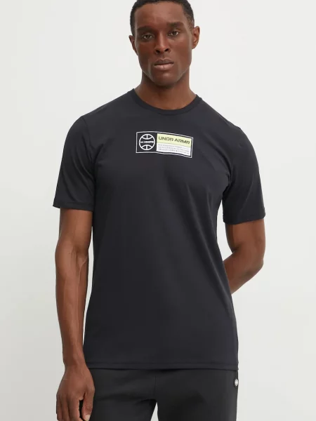 Тениска Under Armour с принт черно