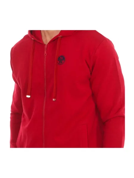 Bluza z kapturem North Sails z kapturem czerwona
