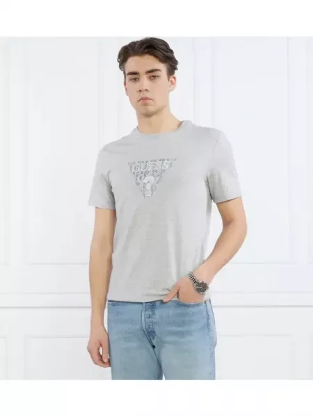 GUESS Tricou | SS CN GUESS GEO TRIA gri