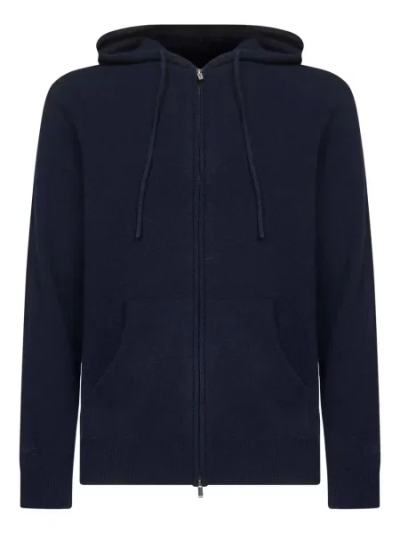 Vunena majica s kapuljačom Mc2 Saint Barth plava