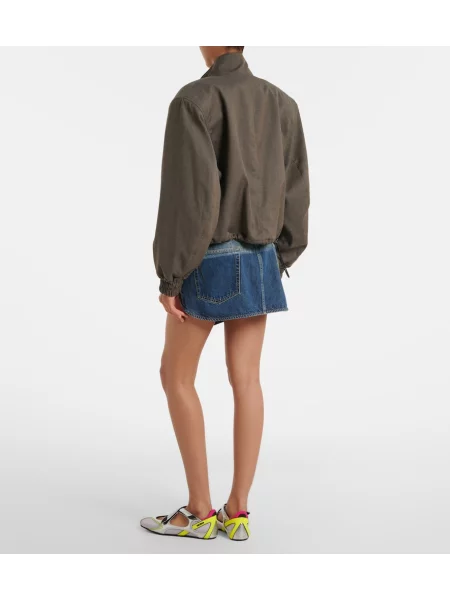 Fustă din denim The Attico albastru