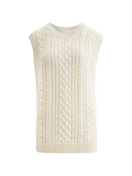 Vestă 12 Storeez tricotate alb