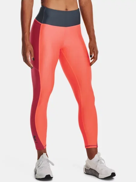 Under Armour dámske legíny Blocked Ankle orange oranžová