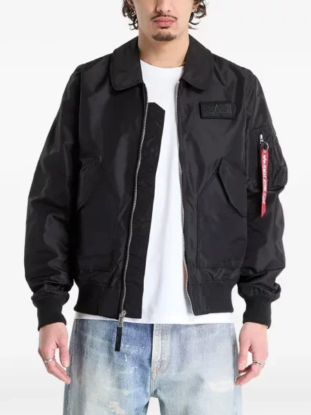 Geacă bomber Alpha Industries cu autograf negru