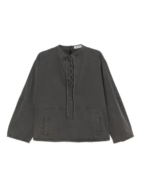 Bluza Low Classic sznurowana koronkowa klasyczna szara