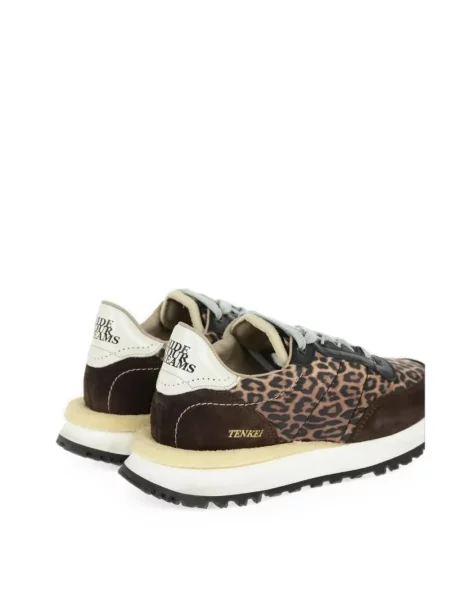 Sneakerși Hidnander cu imagine cu model leopard