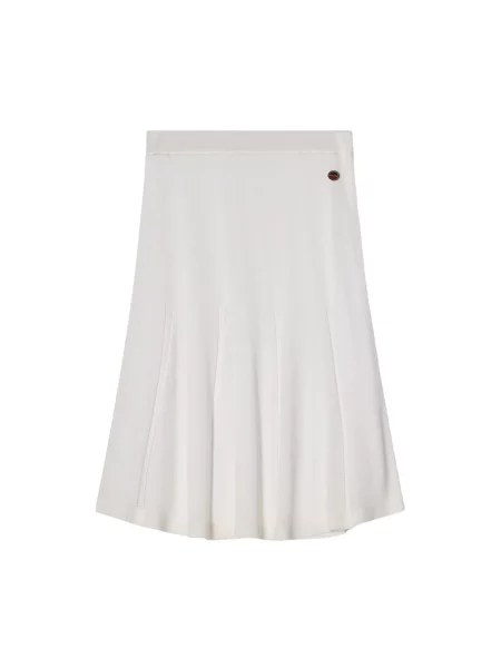 Dzianinowa spódnica midi Busnel do kolan beżowa