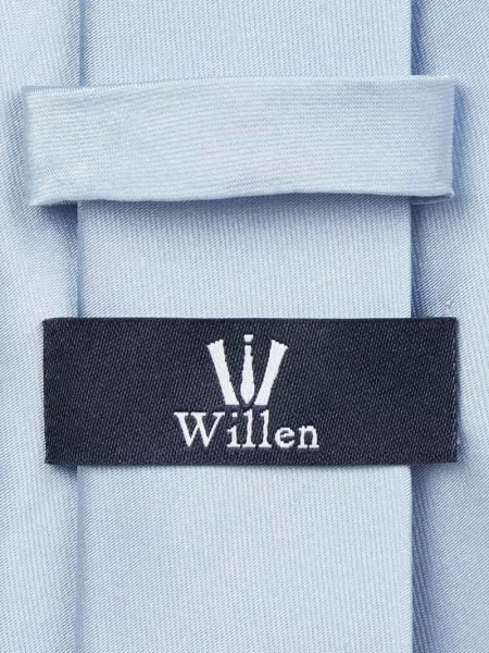 Krawat z jedwabiu 7 cm Willen błękitny