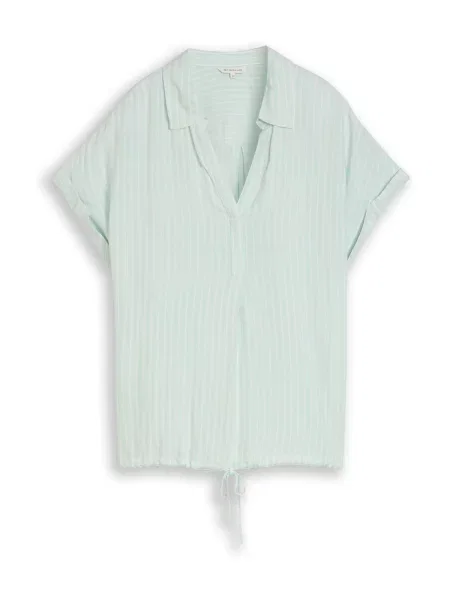 TOM TAILOR Bluză verde deschis alb