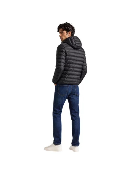 Geacă Tommy Hilfiger cu glugă negru