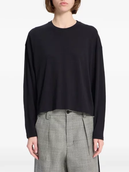 Lung tricou Ann Demeulemeester cu imagine negru