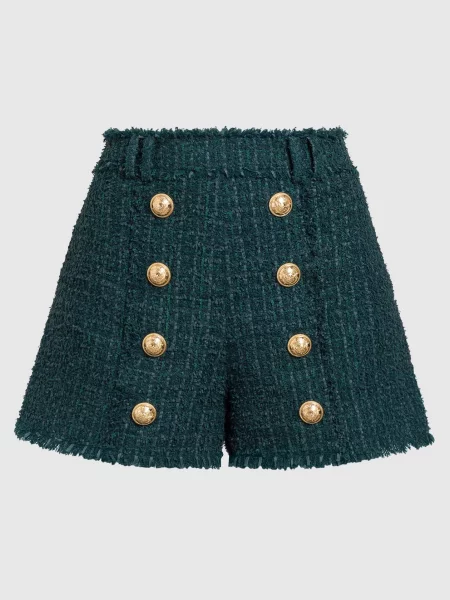 Твідові шорти Balmain зелені