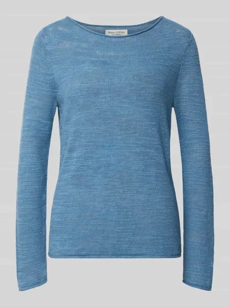 Sweter w kroju slim fit z mieszanki bawełny i lnu Marc O'polo
