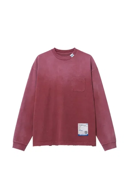 Lung tricou Maison Mihara Yasuhiro zdrențuiți roșu