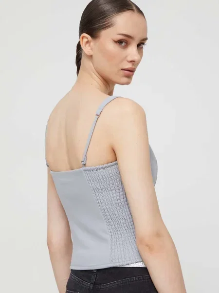 Halenka Abercrombie & Fitch hladká šedá