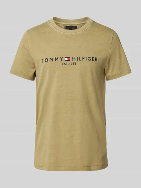 T-shirt z wyhaftowanym logo Tommy Hilfiger zielona