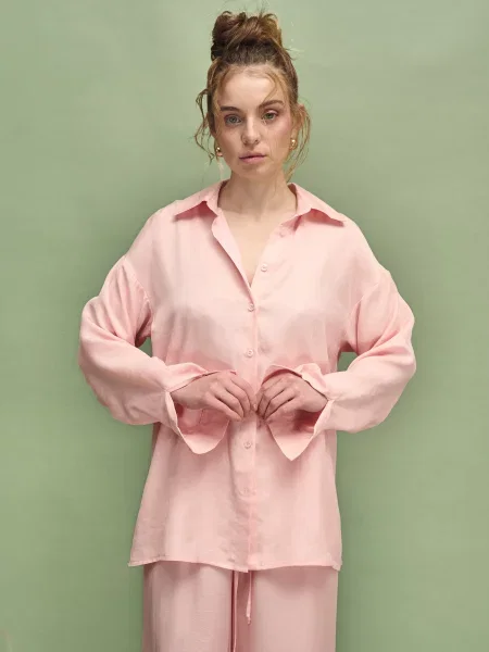 Блуза Leinle NUA світло-рожевий ліоцелл/віскоза рожева