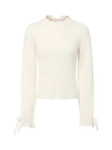 Sweter Rich & Royal z alpaki biały