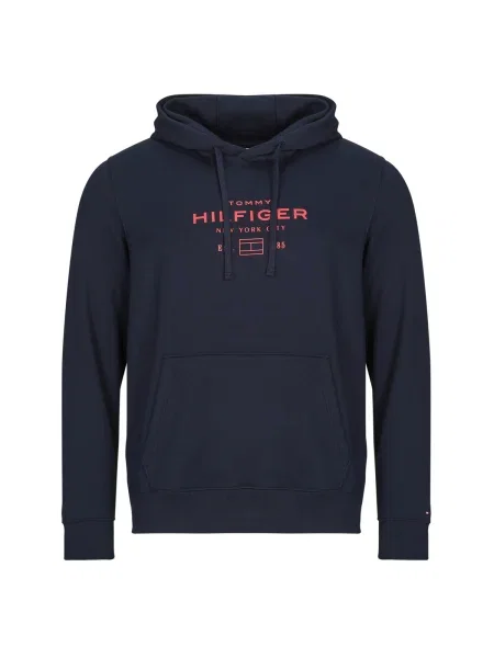 Mikina s kapucňou Tommy Hilfiger modrá