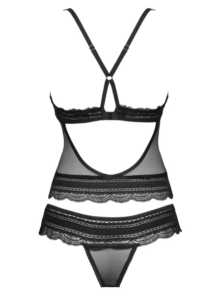 Комплект: топ и трусики стринг Комплект_Obsessive_Ivannes_set чорний