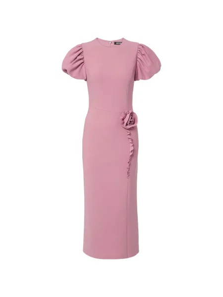 Rochie midi Rotate Birger Christensen din crep roz