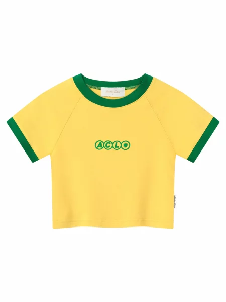 Another Cotton Lab Tricou Carrer Del Sol / verde galben