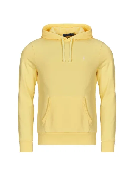 Polo Ralph Lauren pulover s kapuco bombažen rumena