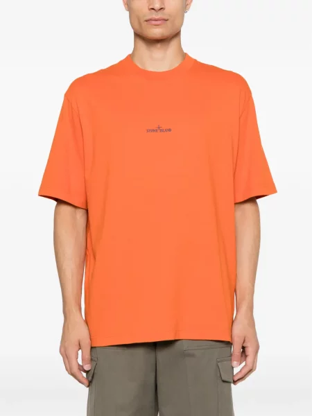 Tricou Stone Island cu imagine portocaliu