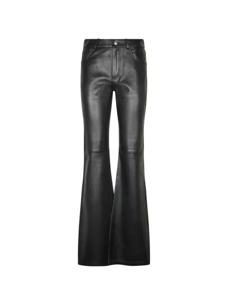 Pantaloni Haikure din piele evazate negru