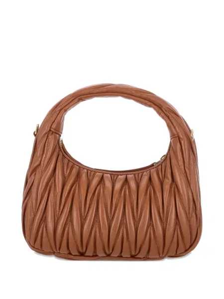 Geantă shopper Miu Miu din piele maro