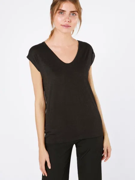 PIECES Tricou Billo' negru