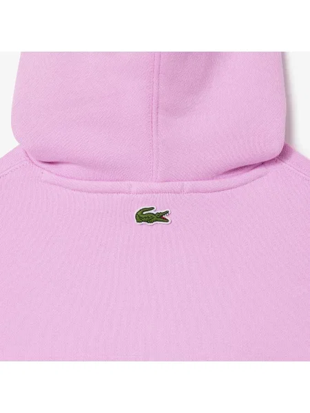 Lacoste Bluza Dresowa Unisex Loose Fit Z Kapturem I Bawełny Organicznej biała