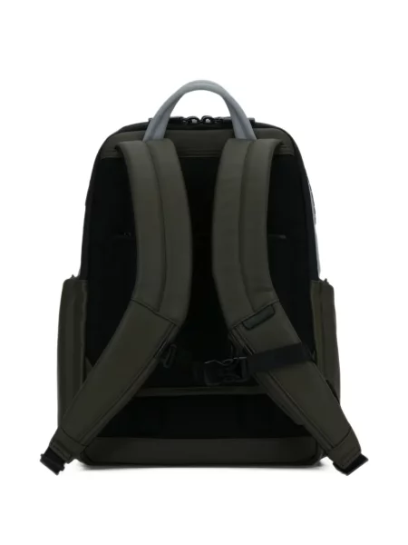 Rucsac Piquadro din piele cu imagine verde