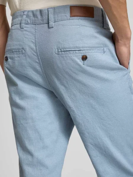 Spodnie materiałowe o kroju regular fit z Mieszanka bawełny Model MARCO FURY' Jack & Jones niebieskie