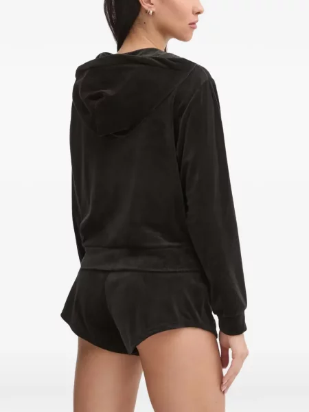 Плетена висулка Juicy Couture с автограф черно