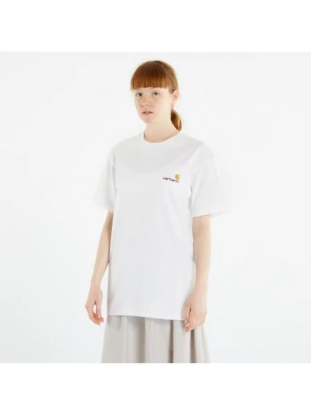 Тениска Carhartt WIP American Script Short Sleeve T-Shirt UNISEX White M бяло