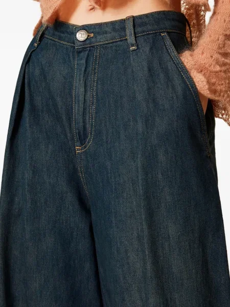 Blugi Twinset plisate albastru