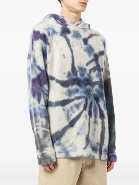 Cravată The Elder Statesman tie dye albastru