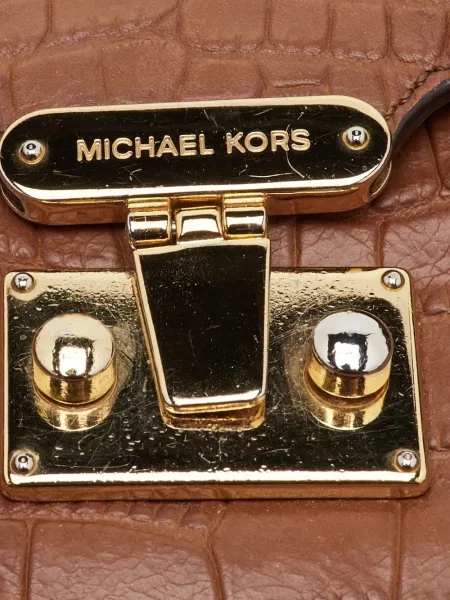 Fustă din piele Michael Michael Kors maro