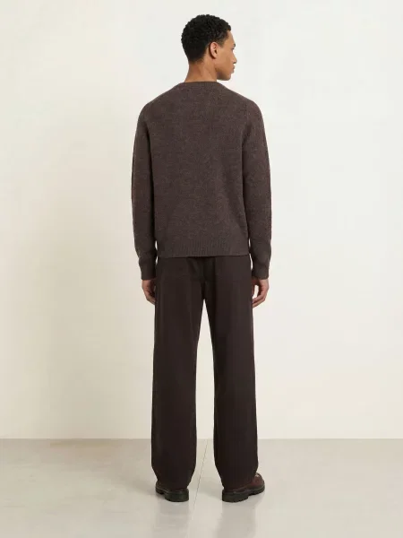 Fred Perry Svetry Z Merino Vlny tmavě hnědá