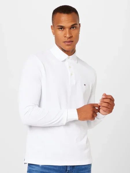TOMMY HILFIGER Tričko námornícka modrá / ohnivo červená biela