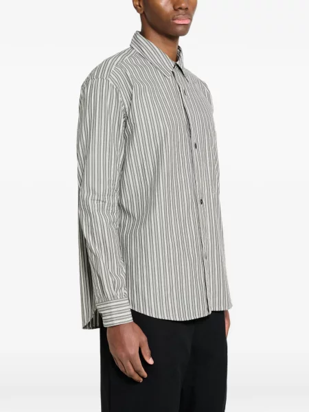 Pruhované pruhované košile Margaret Howell zelené